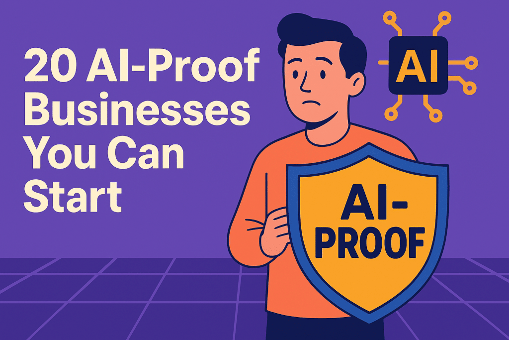 Future proof business: A man shielding his business from AI